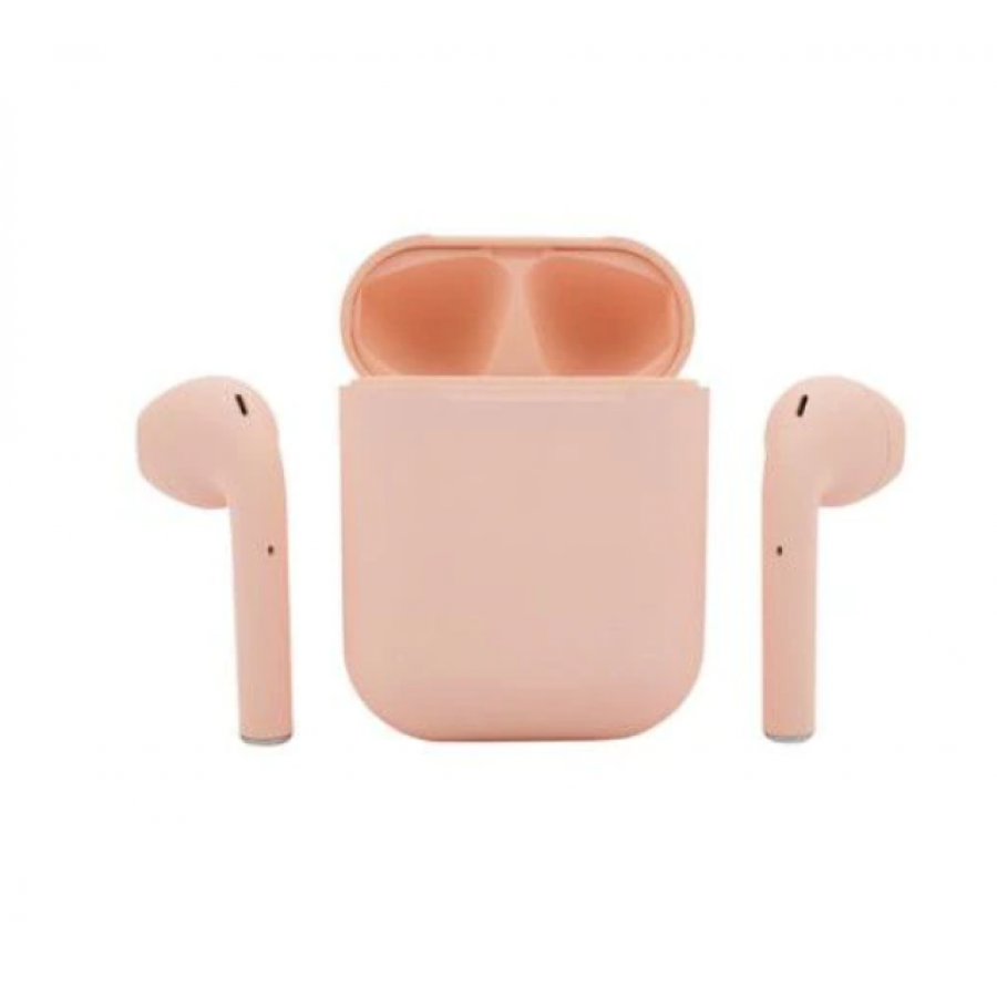 Casti KlaussTech Bluetooth V5.0 Airpods, Carcasa De Incarcare, Autonomie 4 Ore, Incarcare 70 Min, Utilizare Usoara, Design Ergonomic, Moderne, Culoare Roz