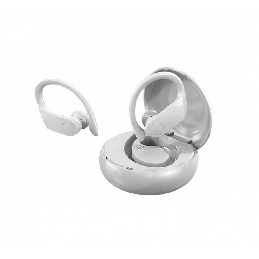 Casti Cu Carcasa Incarcare Klausstech, Wireless Bluetooth 5.0,incarcare 2h, Autonomie 4h, Hd Voice, Microfon, Control Volum, Alb