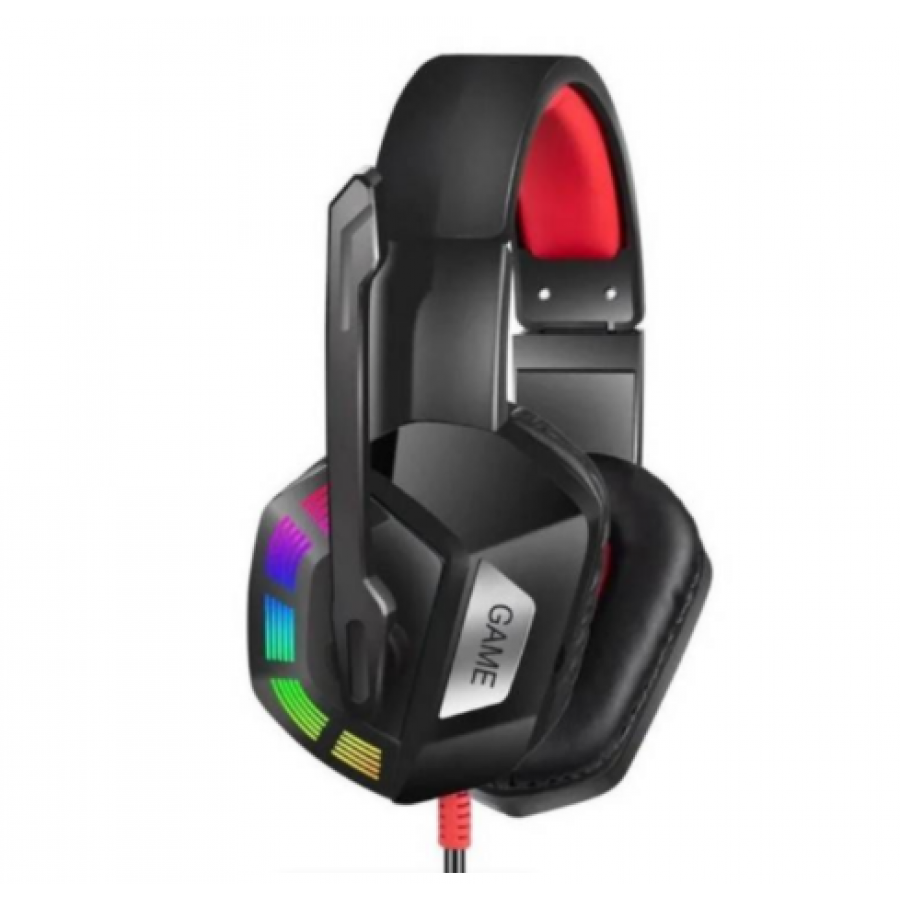 Casti Gaming, Iluminate, Microfon, Usb, Omnidirectional, Lungime Cablu 2.2m, Sunet De Calitate, Ergonomice, Usoare, Design Placut, Negru