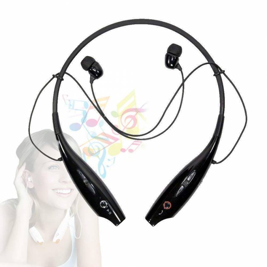 Casti Klausstech Wireless Bluetooth Cu Slot Tf Card, Convorbire 4 H, Autonomie Muzica 10 H, Hands-free, Alerta Apel, Reconectare Automata, Negru