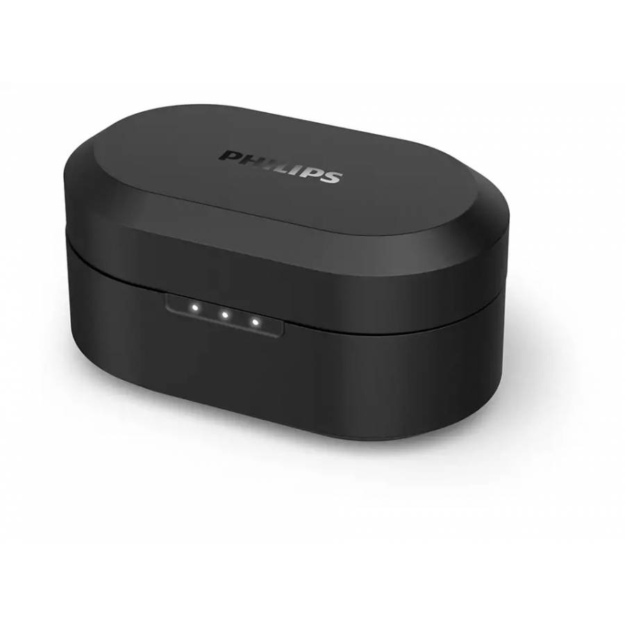 Casti Philips Audio True Wireless, Intraauriculare Cu Bluetooth, Difuzoare 13 Mm, Microfon Incorporat, Incarcare 1.5 H, Timp Convorbire 6h, Redare Muzica 18h, Negru