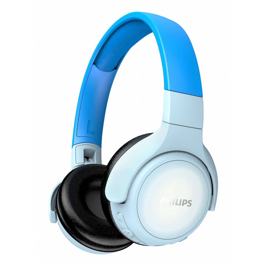 Casti Philips Audio Wireless Cu Pernute Moi, Difuzoare 32 Mm, Supraauriculare, 32 Ohm, 20 - 20000 Hz, 95 Db, Microfon, Gestionare Apel, Pana La 10m, Albastru