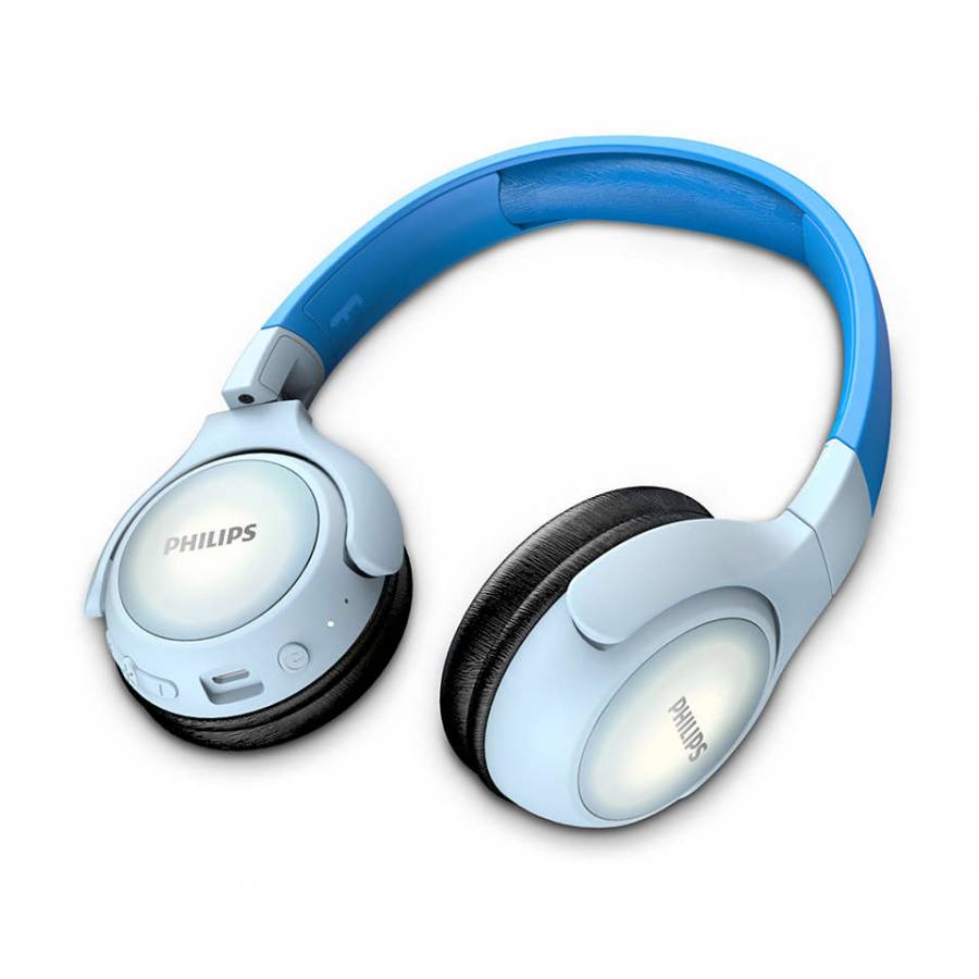 Casti Philips Audio Wireless Cu Pernute Moi, Difuzoare 32 Mm, Supraauriculare, 32 Ohm, 20 - 20000 Hz, 95 Db, Microfon, Gestionare Apel, Pana La 10m, Albastru
