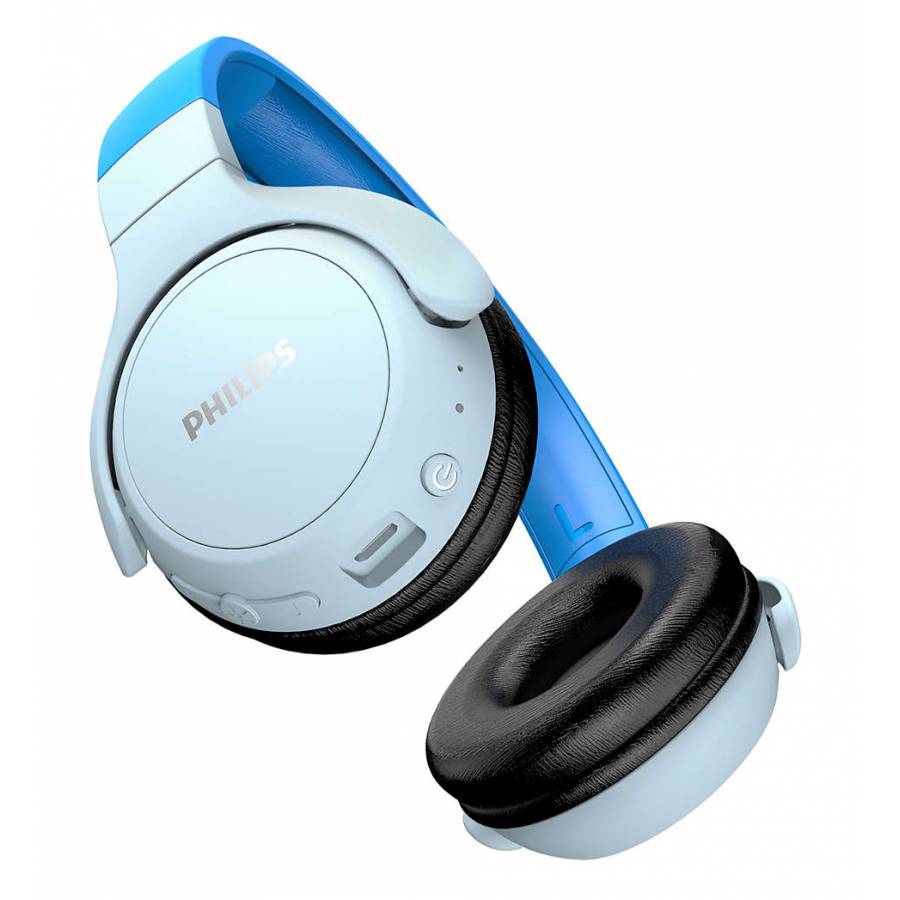 Casti Philips Audio Wireless Cu Pernute Moi, Difuzoare 32 Mm, Supraauriculare, 32 Ohm, 20 - 20000 Hz, 95 Db, Microfon, Gestionare Apel, Pana La 10m, Albastru