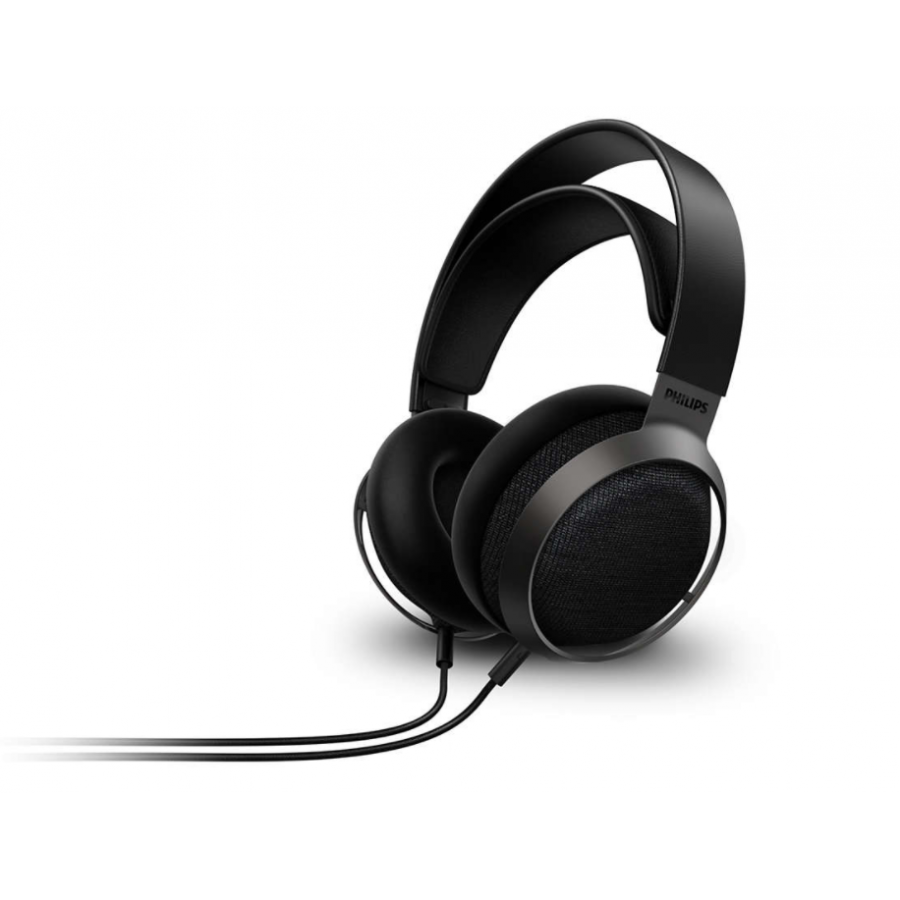 Casti Philips Fidelio Supraauriculare, Design Deschis, Finisaj Piele/metal, Cablu Detasabil 3 M, Diametru 50 Mm, Magnet Neodim, Diafragma Lmc, Negru