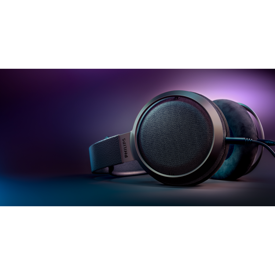 Casti Philips Fidelio Supraauriculare, Design Deschis, Finisaj Piele/metal, Cablu Detasabil 3 M, Diametru 50 Mm, Magnet Neodim, Diafragma Lmc, Negru