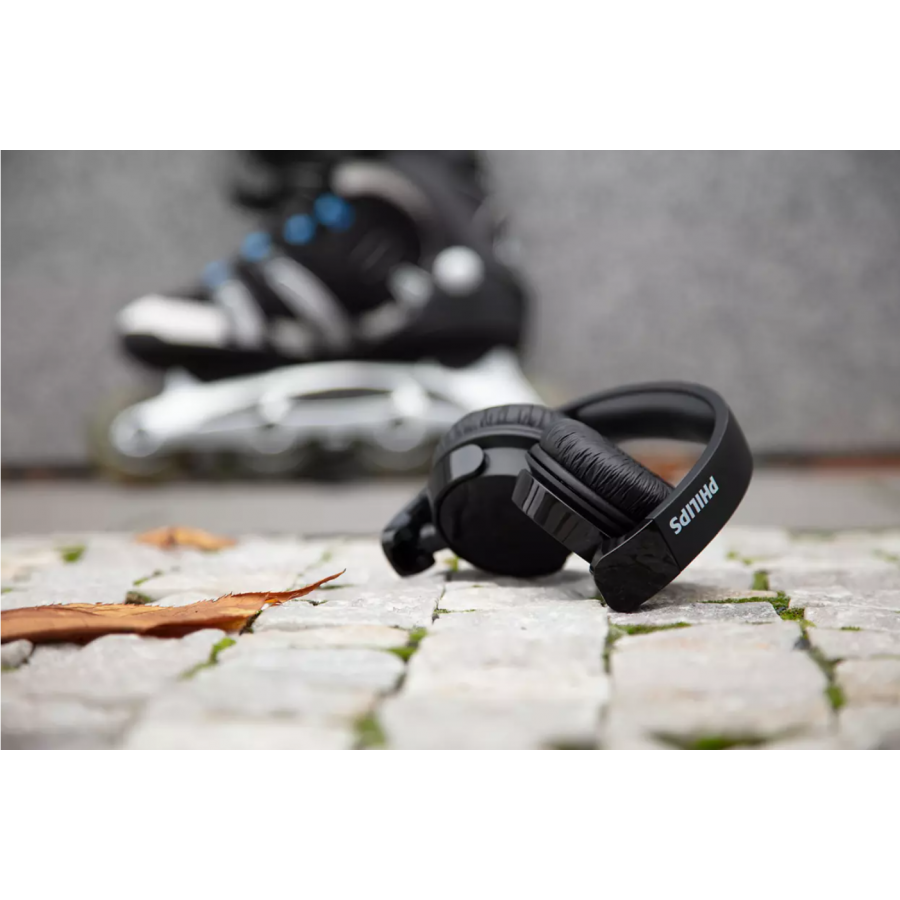 Casti Philips Over-ear Wireless Cu Bluetooth, Pernute Moi, Difuzoare 32 Mm, Supraauriculare, Sensibilitate 92 Db, 32 Ohm, Microfon Incorporat, Cablu Usb, Negru