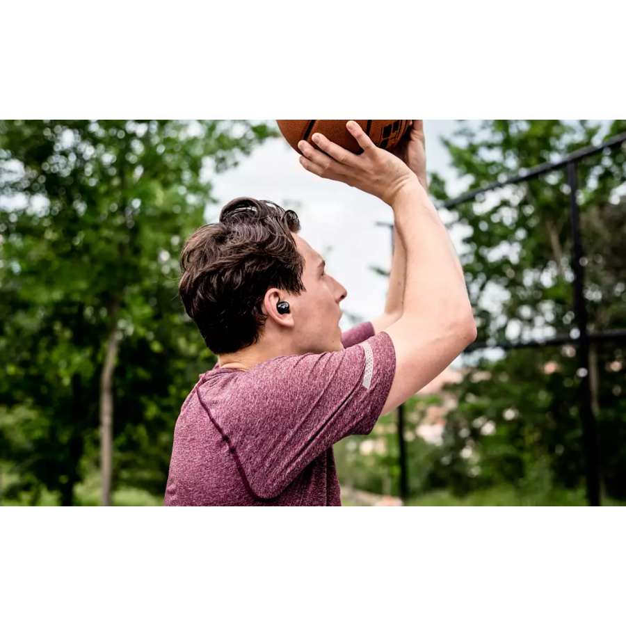 Casti Philips True Wireless Intraauriculare, Conexiune Prin Bluetooth 5.0, Difuzoare De 6mm, Design Inchis, Microfon Incorporat, Raza 10 M, Incarcare 2 H, Negru