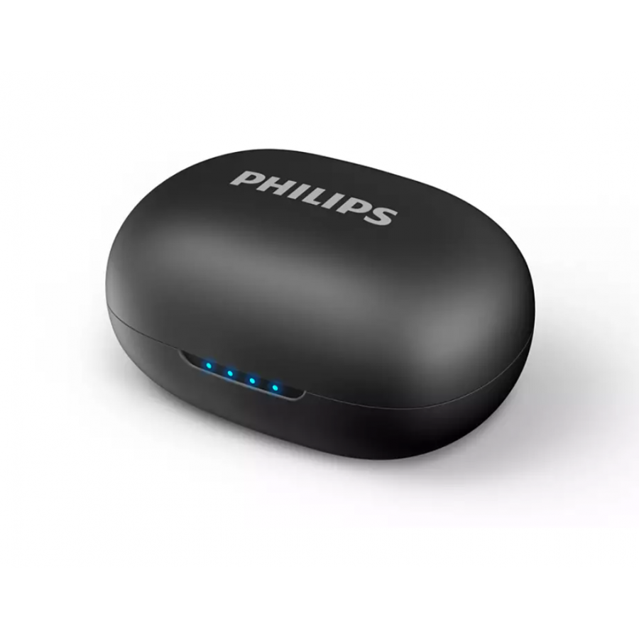 Casti Philips Wireless Cu Conectviitate Bluetooth 5.0, Difuzor 6 Mm, Microfon Incorporat, Baterie Litiu-ion, Gestionarea Apelurilor, Sistem Acustic Inchis, Negru