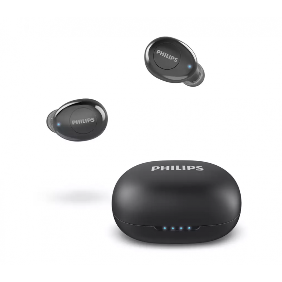 Casti Philips Wireless Cu Conectviitate Bluetooth 5.0, Difuzor 6 Mm, Microfon Incorporat, Baterie Litiu-ion, Gestionarea Apelurilor, Sistem Acustic Inchis, Negru
