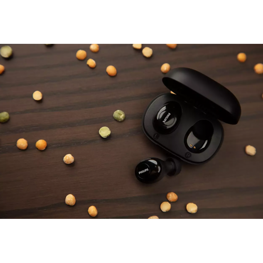 Casti Philips Wireless Cu Conectviitate Bluetooth 5.0, Difuzor 6 Mm, Microfon Incorporat, Baterie Litiu-ion, Gestionarea Apelurilor, Sistem Acustic Inchis, Negru