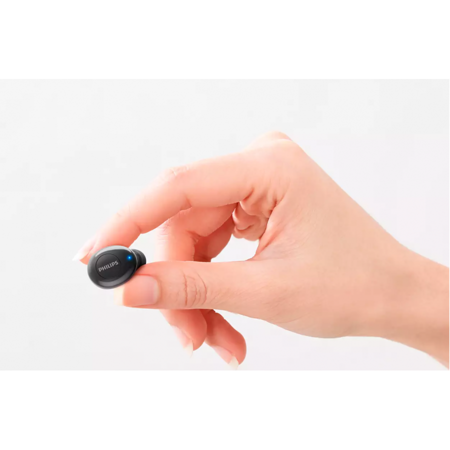 Casti Philips Wireless Cu Conectviitate Bluetooth 5.0, Difuzor 6 Mm, Microfon Incorporat, Baterie Litiu-ion, Gestionarea Apelurilor, Sistem Acustic Inchis, Negru