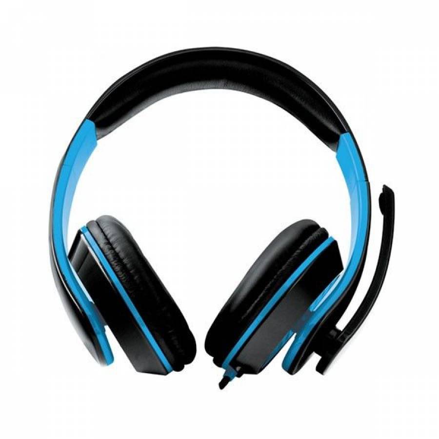 Casti Profesionale De Calculator Microfon Gaming, Conexiune Audio 2 X Jack 3.5 Mm , Sunet Stereo , Usor De Ajustat, Microfon Incorporat, Banda De Sustinere Reglabila, Culoare Albastru/negru