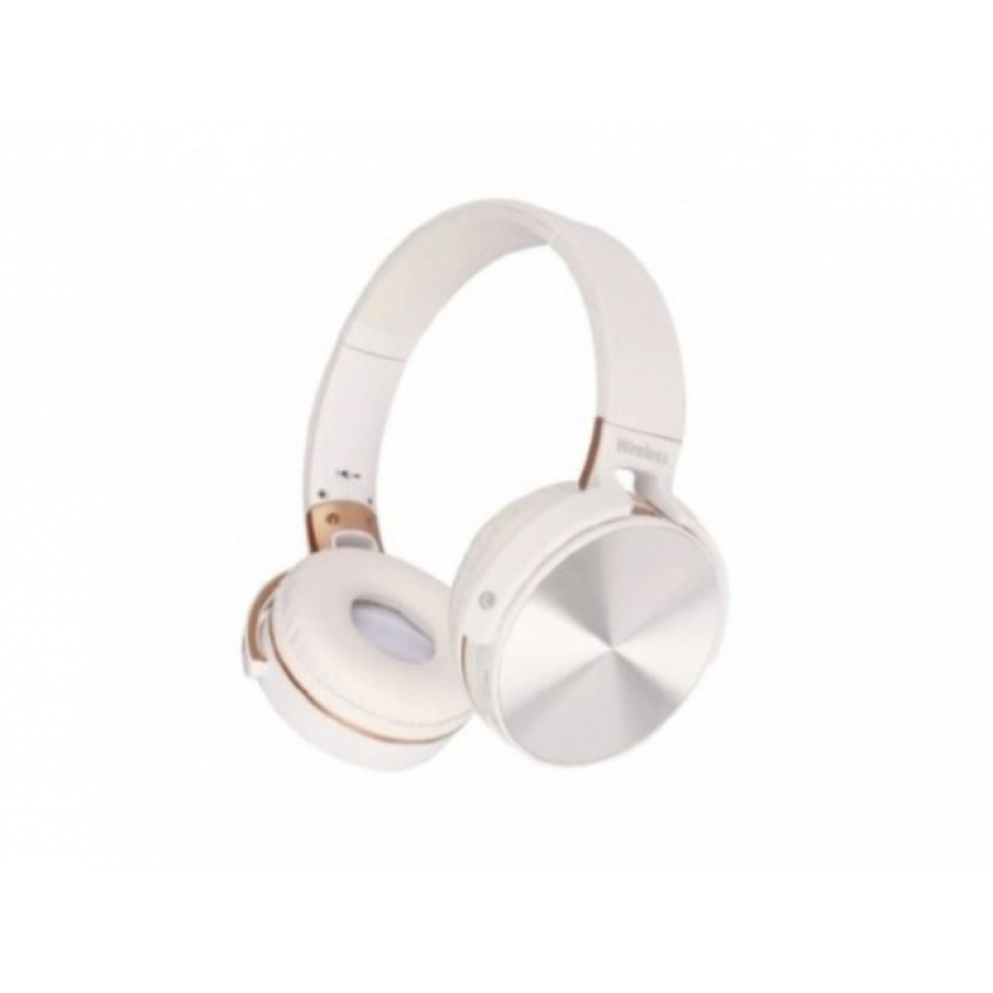 Casti Wireless Klausstech Cu Bluetooth, Frecventa 20 - 2000 Hz, Super Bass, Reducere Zgomot, Superbass, Microfon, Impedanta 32 Ohmi, 114 Db, Alb