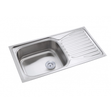 Chiuveta Klausstech De Inox Pentru Bucatarie, Pentru Blat, Sistem De Prindere, Finisaj Anticalcar, Cuva Stanga, 78 X 43,5 Cm, Adancime 18 Cm, Argintiu