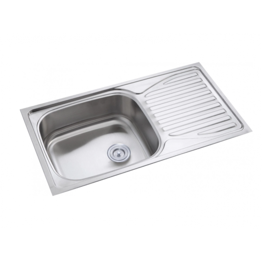 Chiuveta Klausstech De Inox Pentru Bucatarie, Pentru Blat, Sistem De Prindere, Finisaj Anticalcar, Cuva Stanga, 78 X 43,5 Cm, Adancime 18 Cm, Argintiu