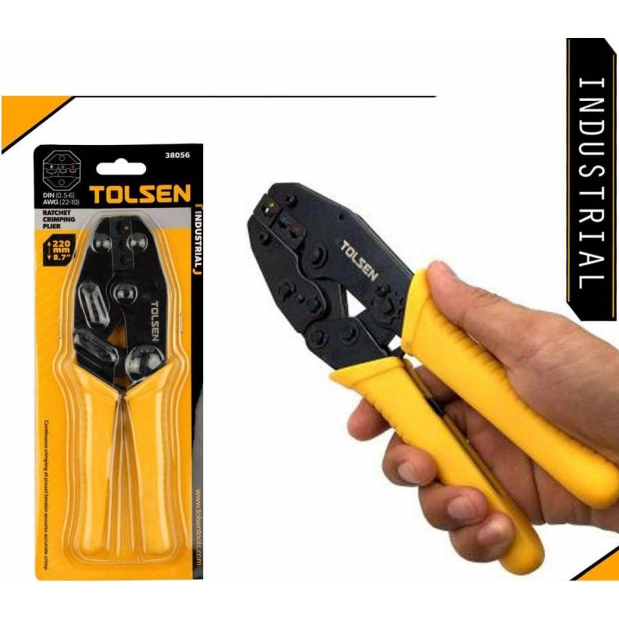 Cleste De Sertizare Profesional, Compact, Negru/galben