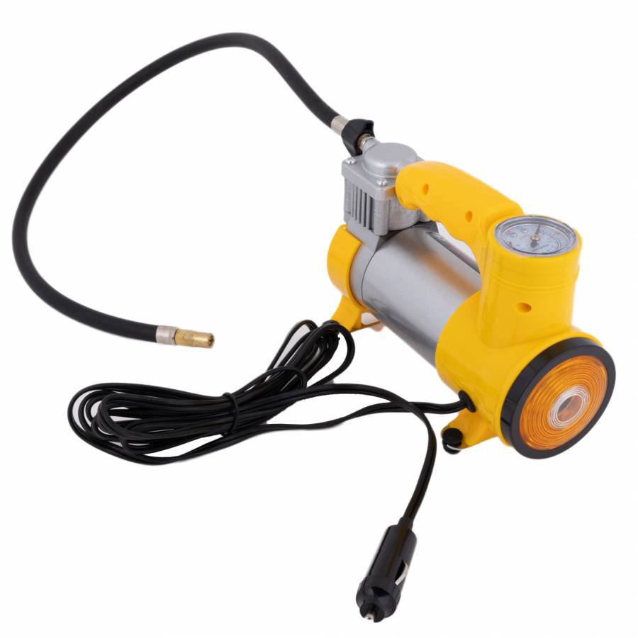 Compresor Auto Klausstech Pentru Autovehicule Mari,  12 V, 35 L/min, 150 Psi, Culoare Galben
