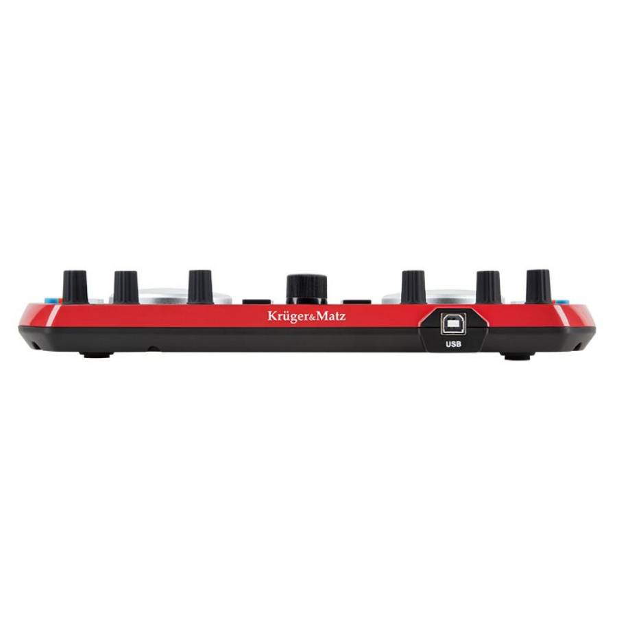 Consola De Dj Kruger&matz, Comanda Sensibila Pe Jog-wheels, Crossfader , Buton Browser , Control Bass Si Treble , Egalizator Pe 2 Benzi