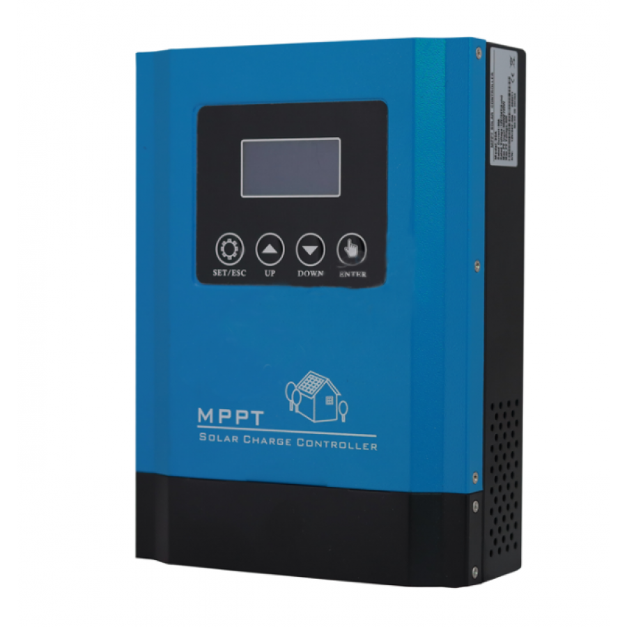Controler Mppt De Incarcat Panouri Solare, 30a 720 W, Voltaj 80v, Afisaj Lcd, Protectie Ip21, Tensiune Pv Maxima 12/24 V, Modern, Negru/albastru