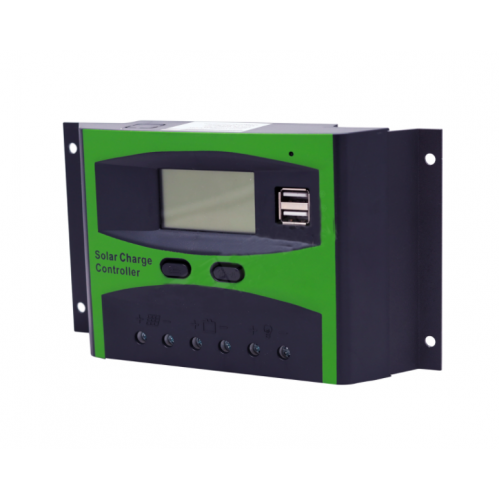 Controler Solar, Performanta 10a , Memorare Automata, Afisaj Digital, Protectie Duala Mosfet, Set De Taste, Compact, Negru/verde