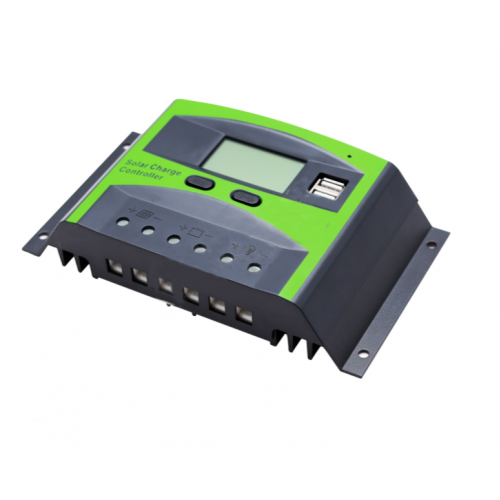 Controler Solar, Performanta 10a , Memorare Automata, Afisaj Digital, Protectie Duala Mosfet, Set De Taste, Compact, Negru/verde