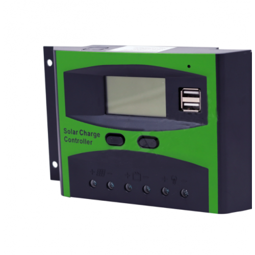 Controler Solar, Performanta 10a , Memorare Automata, Afisaj Digital, Protectie Duala Mosfet, Set De Taste, Compact, Negru/verde