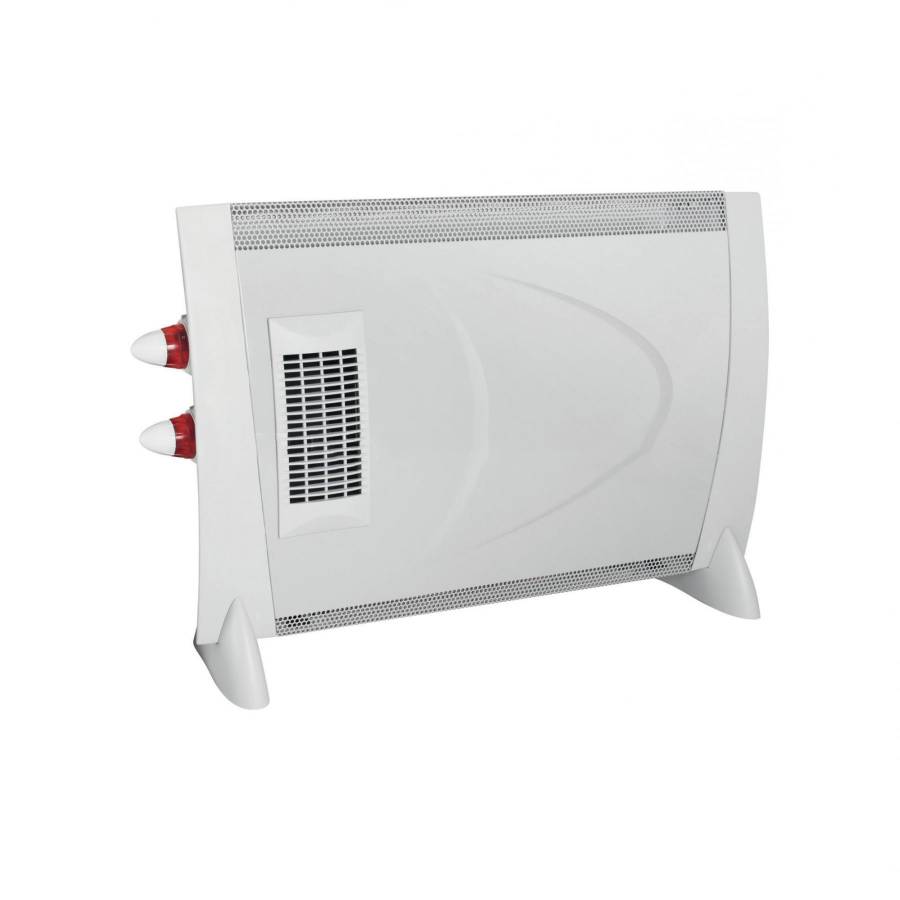 Convector Electric Cu Ventilator, Putere 800/2000 W, 2 Trepte De Incalzire, Mod Turboventilator, Reglaj Termostat, Indicator Luminos, Protectie Supraincalzire, Design Modern, Alb