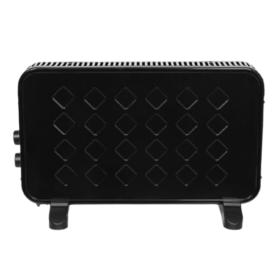 Convector Electric, Pozitionare Pe Pardoseala, Pentru Incaperi Pana La 15m², Diferite Trepte De Incalzire, Putere De 2000w, Usor De Folosit, Negru