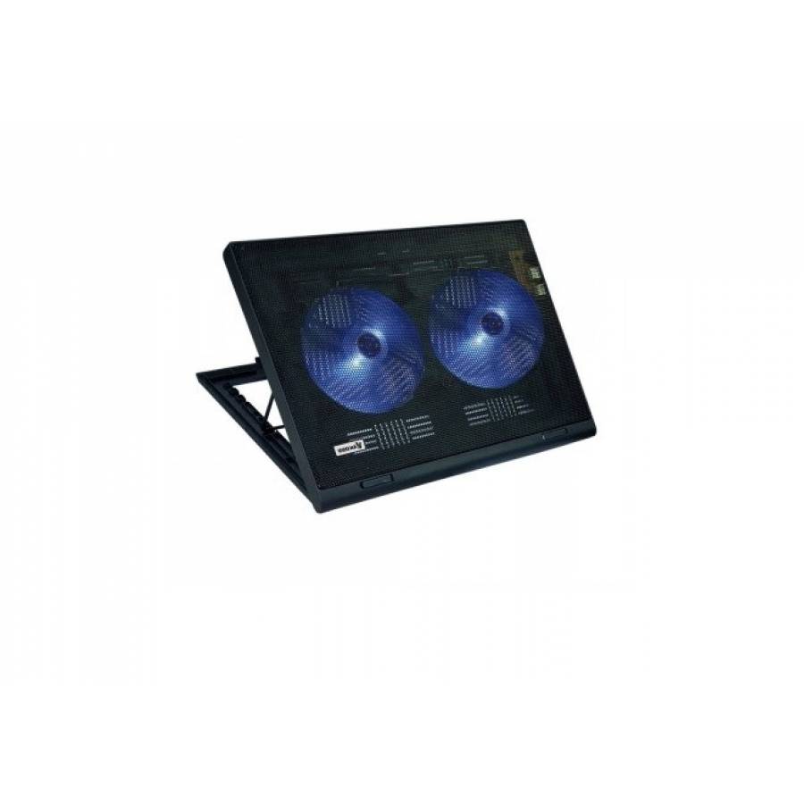 Cooler Pad Pentru Laptop/notebook Cu 2 Ventilatoare, Klausstech, Marime Maxima 17 Inch, Alimentare Prin Usb, Unghi De Inclinare Reglabil, Culoare Negru