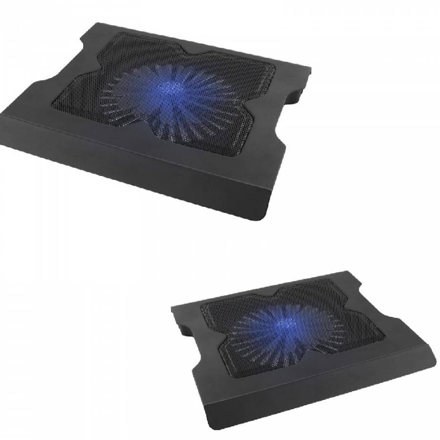 Cooling Pad Pentru Laptop Cu 1 Ventilator, Klausstech, Flux De Aer De 18 Cfm , Nivel De Zgomot 29 Db, Viteza Ventilator 2400 Rpm, 1 Port Usb , Design Modern , Negru