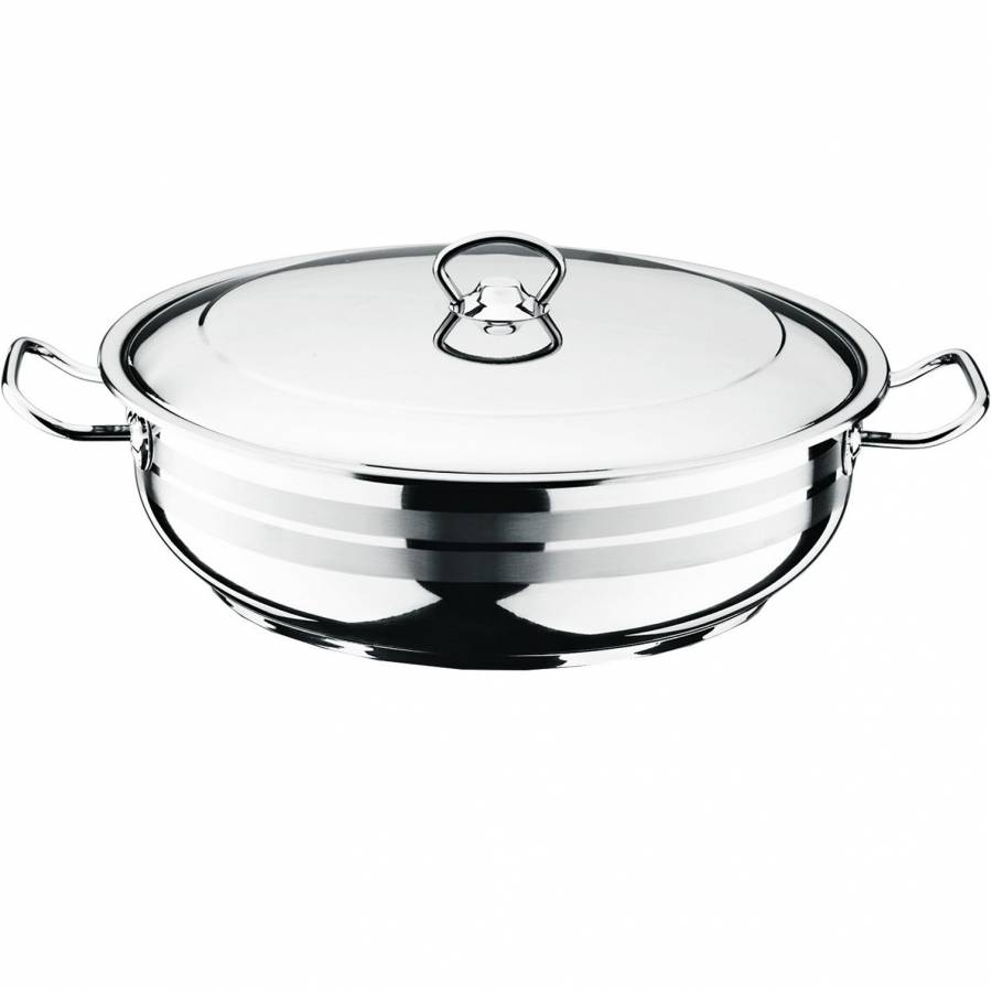 Cratita Berlin, 28 Cm, Capac Inox, Argintiu