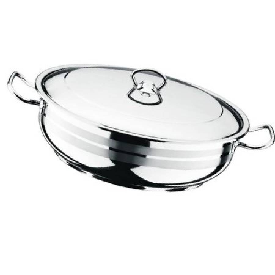 Cratita Berlin, 28 Cm, Capac Inox, Argintiu