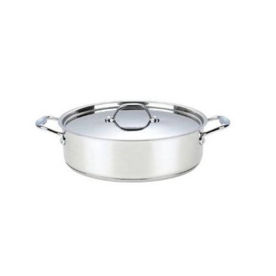 Cratita Cu Capac Inox, 30 Cm, 7.1 L, Capac Inox, Argintiu