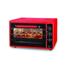 Cuptor Electric, Emailat, Capacitate 32l, Putere 1300w, Timer, Termostat Reglabil, Rezistent, Design Ergonomic, Rosu