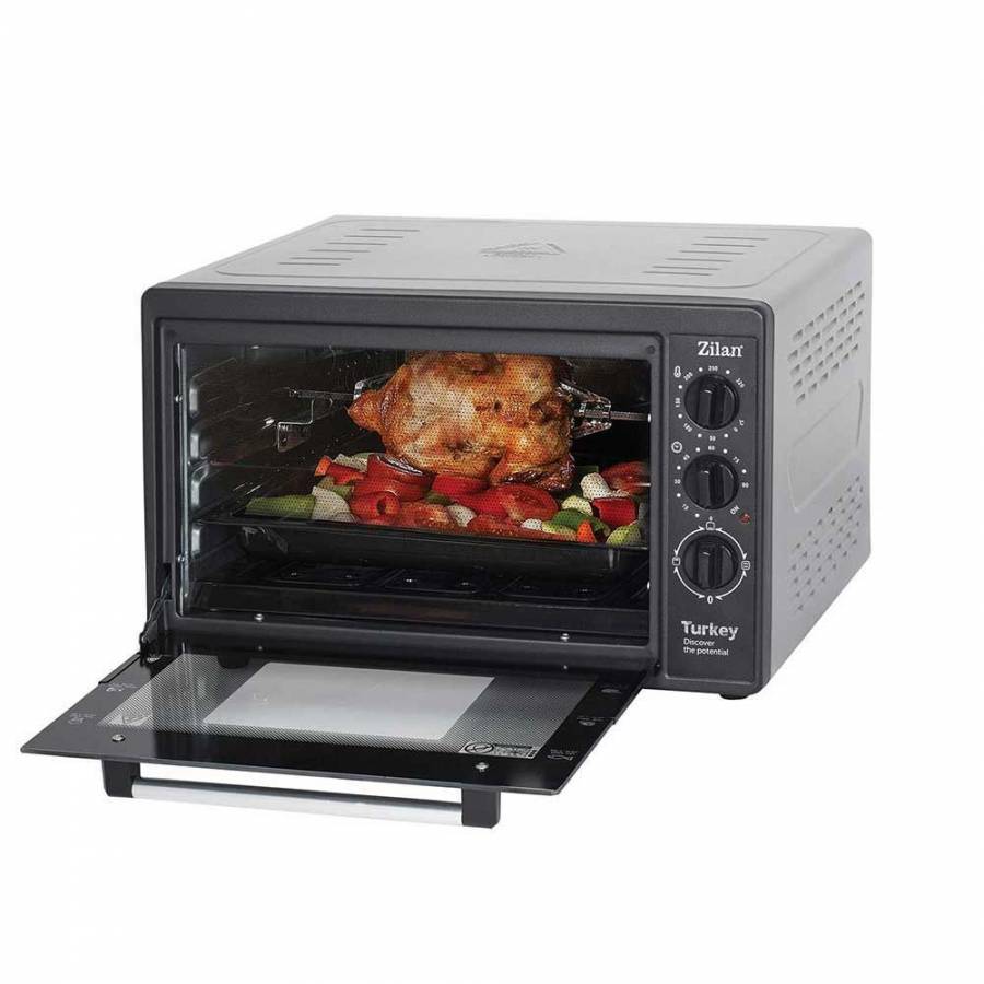 Cuptor Electric, Putere 1500 W, Capacitate 32 L, Rotisor Incorporat, Temperatura Ajustabila, 3 Trepte De Incalzire, Accesorii Incluse, Design Ergonomic