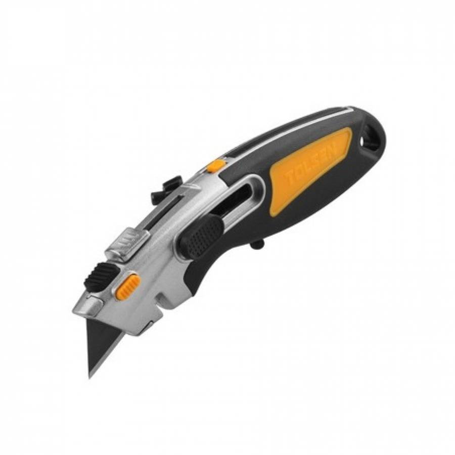 Cutter Tolsen  Cu Functie De Dubla Utilizare , Corp Din Aliaj De Zinc , Material Lama Sk2 , Functie De Blocare Automata , Functie Retractabila Automata