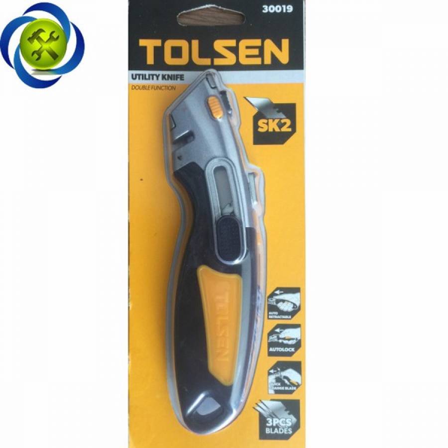 Cutter Tolsen  Cu Functie De Dubla Utilizare , Corp Din Aliaj De Zinc , Material Lama Sk2 , Functie De Blocare Automata , Functie Retractabila Automata