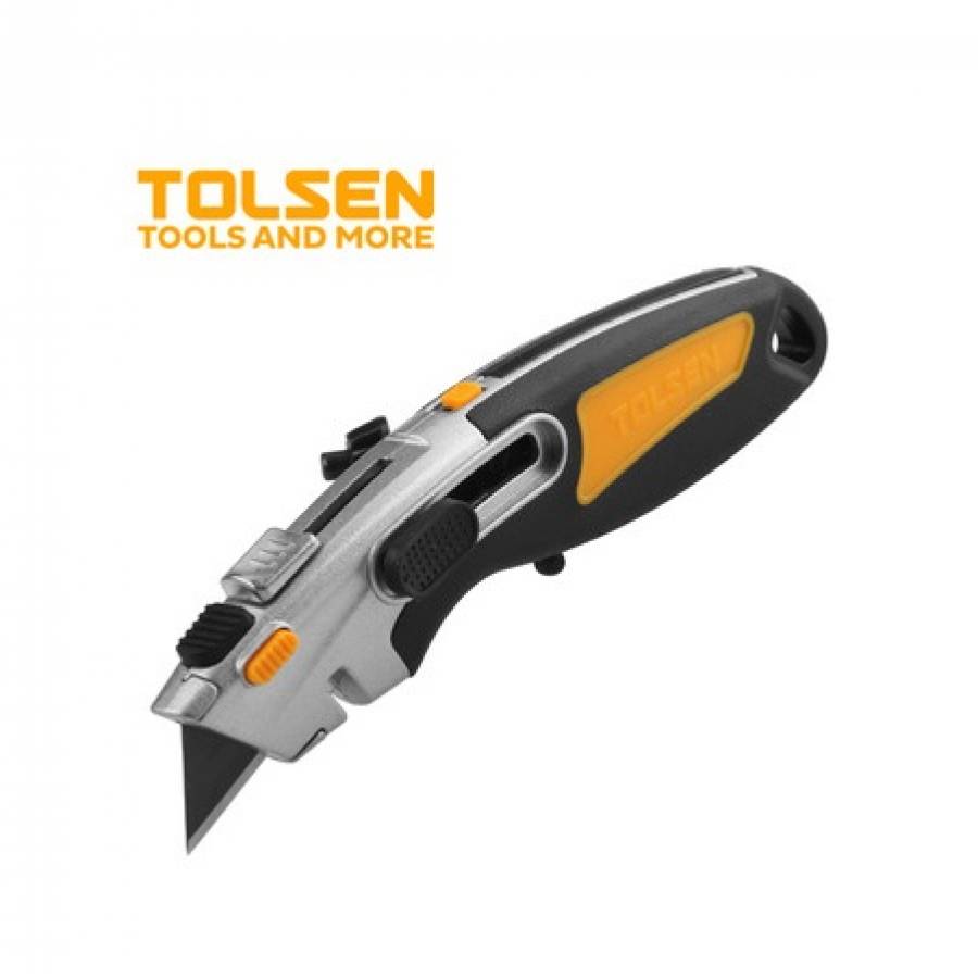 Cutter Tolsen  Cu Functie De Dubla Utilizare , Corp Din Aliaj De Zinc , Material Lama Sk2 , Functie De Blocare Automata , Functie Retractabila Automata