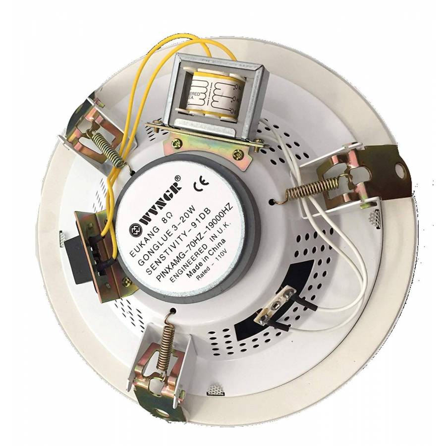 Difuzor Pentru Tavan Wvngr, Diametru 20 Cm, Putere 20 W, Impedanta 8 Ω , Sensitivitate 91 Db, Raspuns In Frecventa 70 Hz - 19 Khz, Tensiune Alimentare 110 V, Usor De Instalat Si Montat, Design Modern, Alb