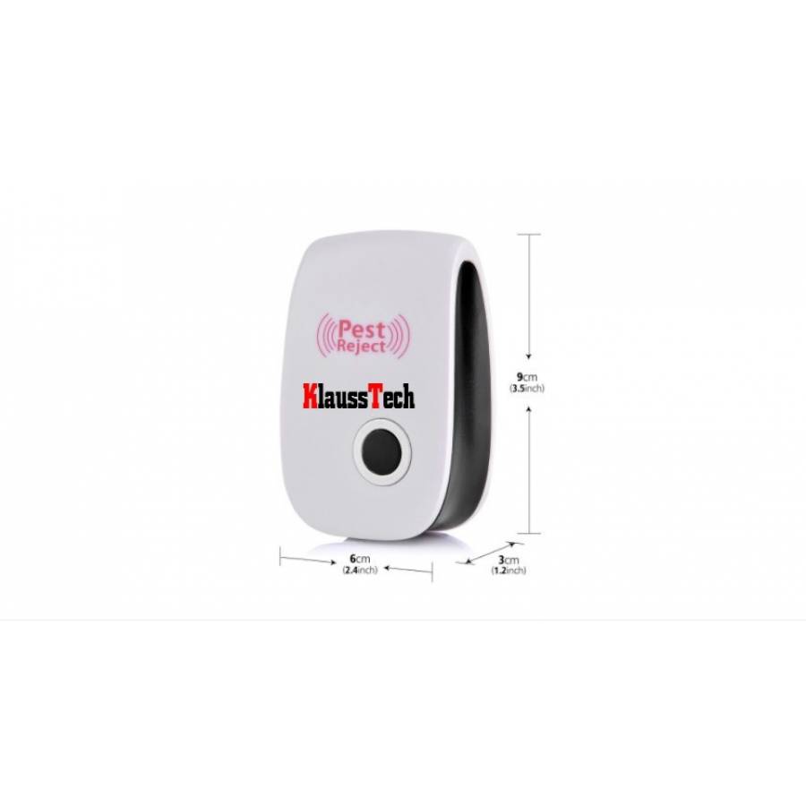 Dispozitiv Anti-rozatoare Si Anti Insecte Ultrasonic Pest Repeller, Klausstech, Compact, Ecologic, 250 V, 65 Khz, Alb