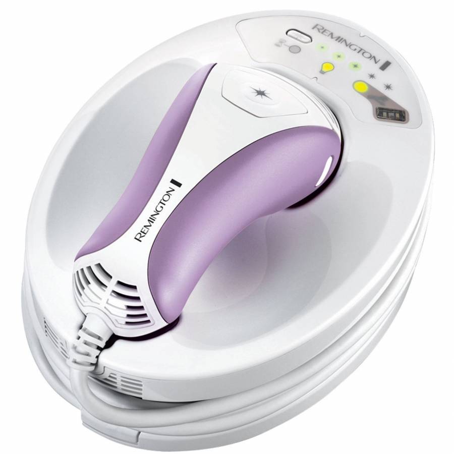 Epilator Electric Cu Lumina Intens Pulsata Remington I-light Pro , Bec Infinity , Tehnologie Propulse, 5 Setari De Putere , Senzor De Piele , Alb/mov