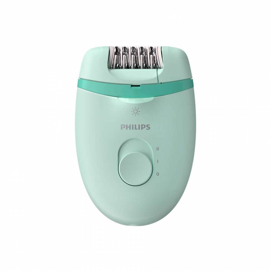 Epilator Electric Philips Profesional, Utilizare Cu Fir, Tehnologie Opti-light, Accesorii Incluse, Tensiune 15 V, 8 Discuri, 2 Setari Viteza, Alb/verde