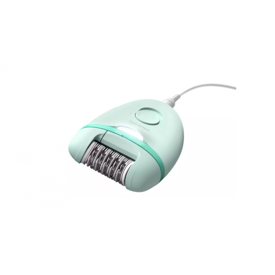 Epilator Electric Philips Profesional, Utilizare Cu Fir, Tehnologie Opti-light, Accesorii Incluse, Tensiune 15 V, 8 Discuri, 2 Setari Viteza, Alb/verde