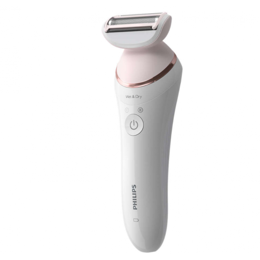 Epilator Philips  Compact Profesional, Opti-light, 7 Accesorii, Discuri Ceramice, Utilizare Umeda Si Uscata, 2 Setari Viteza, 32 Pensete, Autonomie 40 Min, Culoare Alb
