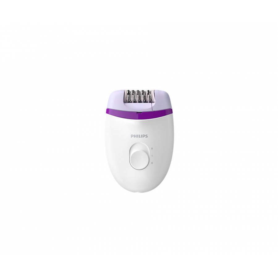 Epilator Philips Cu Fir Cu Maner Ergonomic, Cap De Epilare Lavabil,  Sistem Epilare, Design Compact, Alb/mov