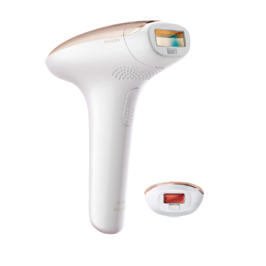 Epilator Profesional Philips Ipl Advanced, 250.000 De Pulsatii,  Filtru Uv Integrat, 5 Setari Pentru Energia Luminii, Culoare Alb/crem