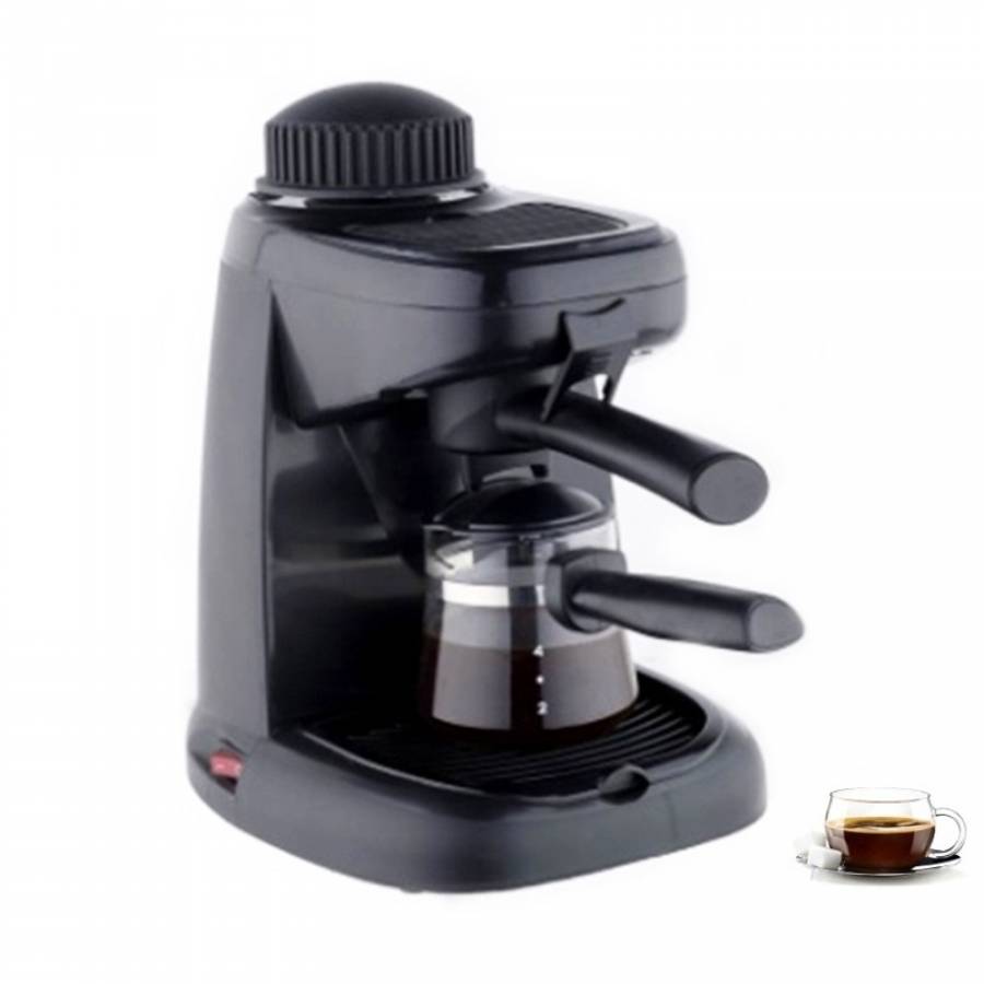 Espressor Cafea Klausstech, 650 W, Presiune De Lucru 3,5 Bar, Capacitate 4 Cesti, Picioruse Anti-alunecare, Design Clasic, Negru