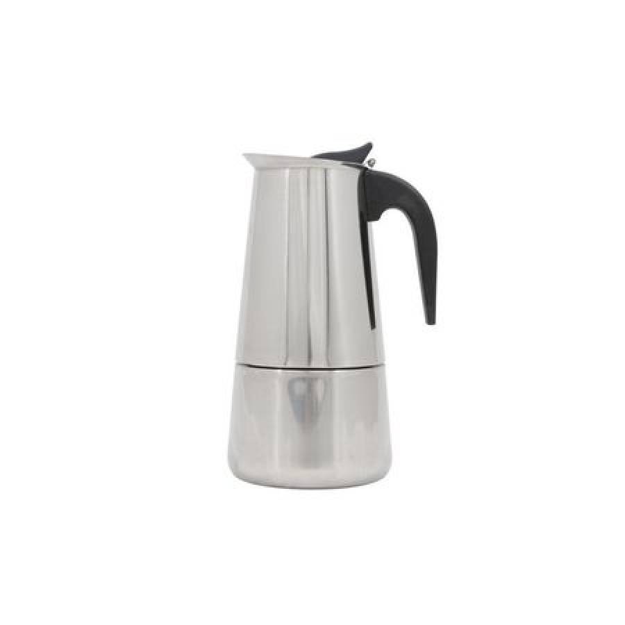 Espressor Cafea Klausstech, Capacitate 9 Cesti, Material Otel Inoxidabil, Maner Din Ebonita, Dimensiuni Reduse, Design Modern, Argintiu