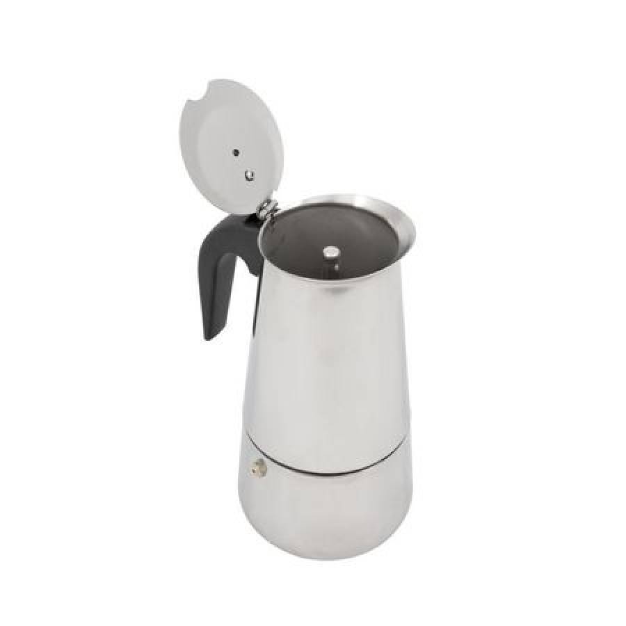 Espressor Cafea Klausstech, Capacitate 9 Cesti, Material Otel Inoxidabil, Maner Din Ebonita, Dimensiuni Reduse, Design Modern, Argintiu